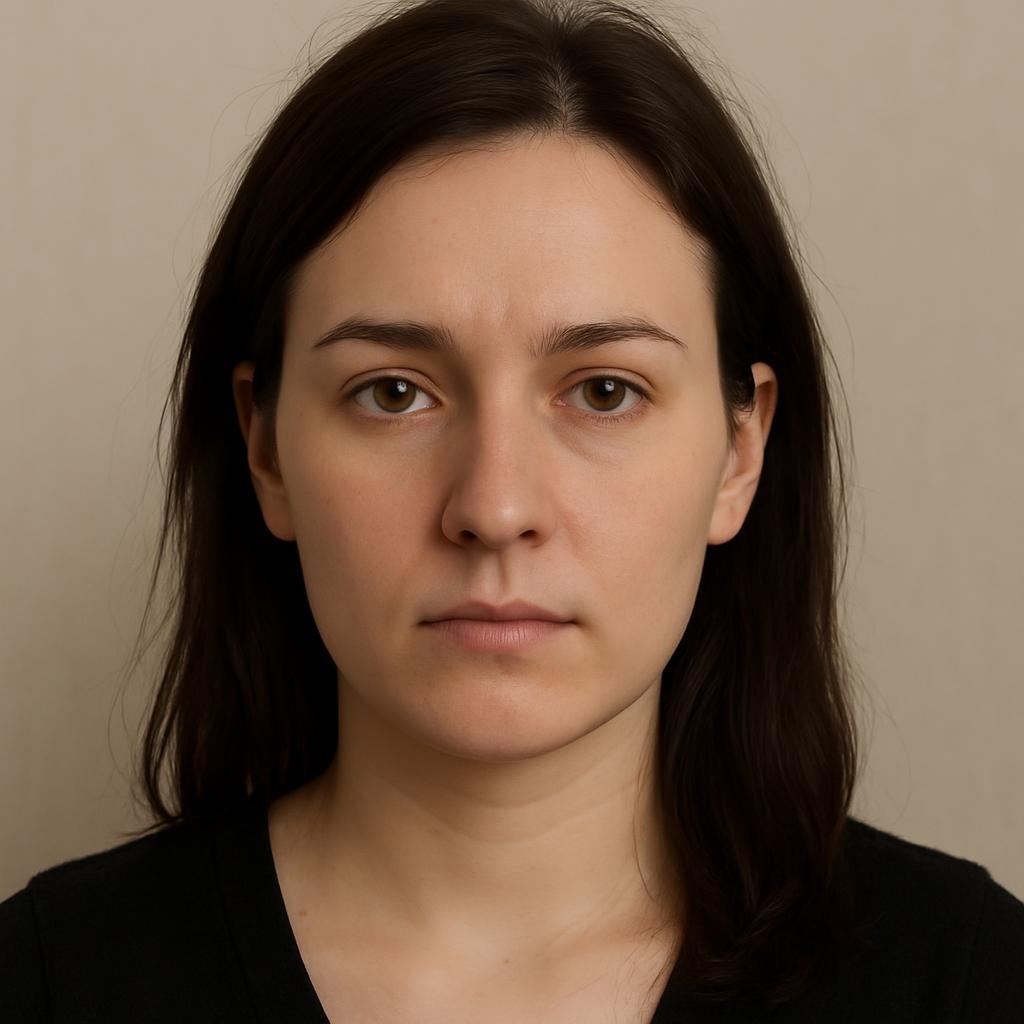 AI generated image of a female with a dark hear